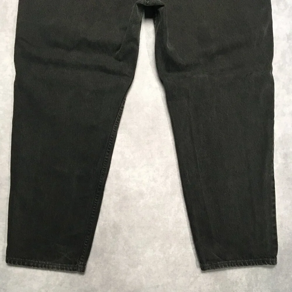 VTG Levis Mens 550 Relaxed Fit Black Jeans size 40x30 Cotton Denim Pants Zip Fly